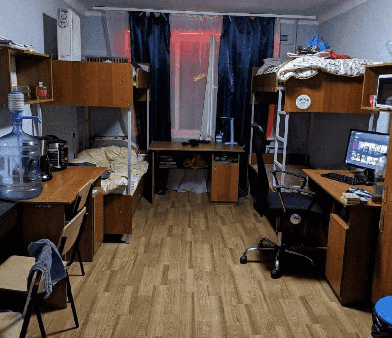 A typical room in the dormitory