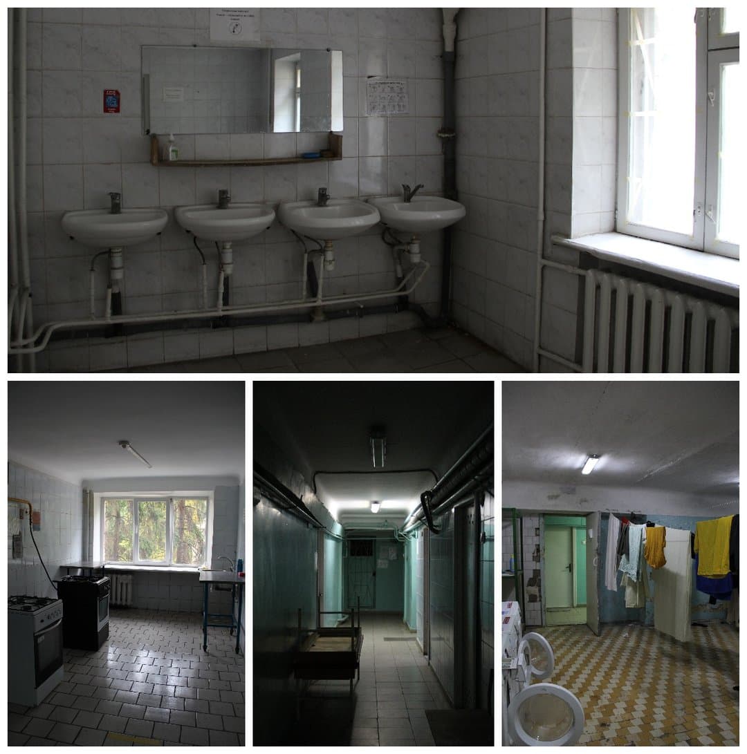 The laundry room in the basement